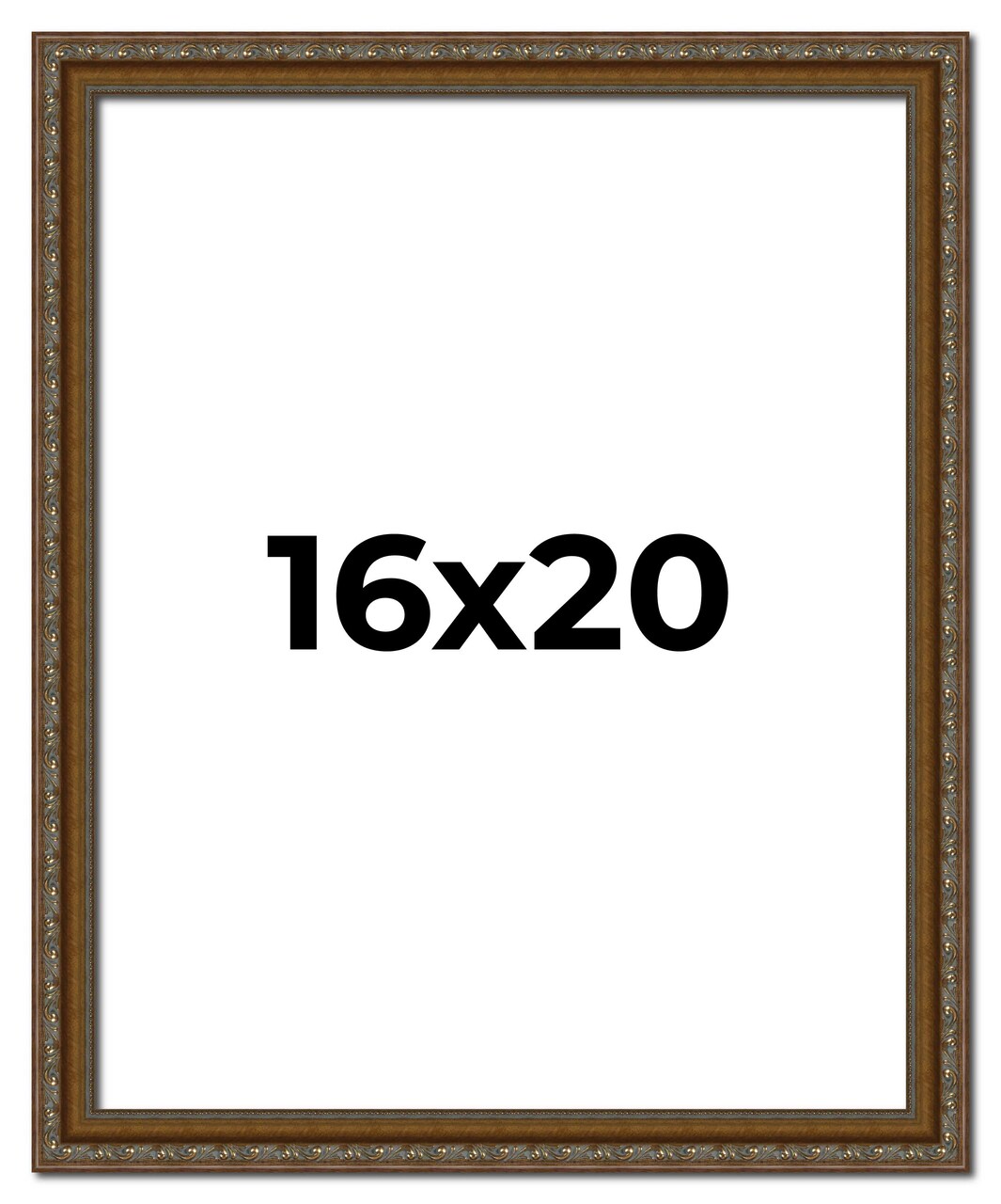 16x20 Sculpted Gold Picture Frame - UV Acrylic, Foam Board Backing, Hanging Hardware
